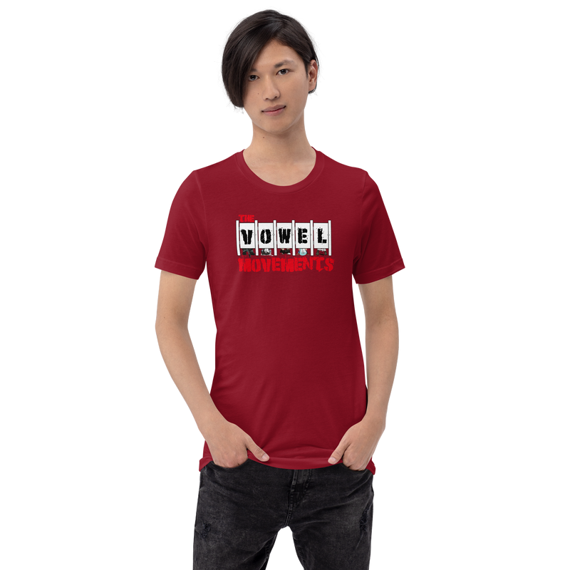 The Vowel Movements T-Shirt (with tour dates) - Part Deaux