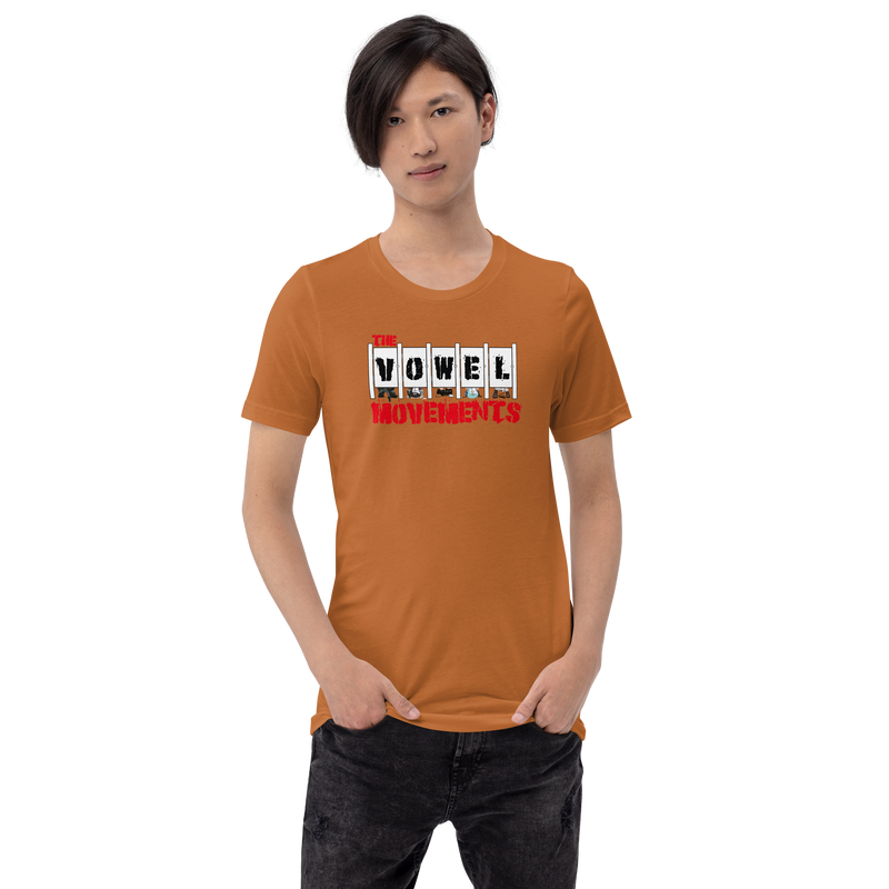 The Vowel Movements T-Shirt (with tour dates) - Part Deaux
