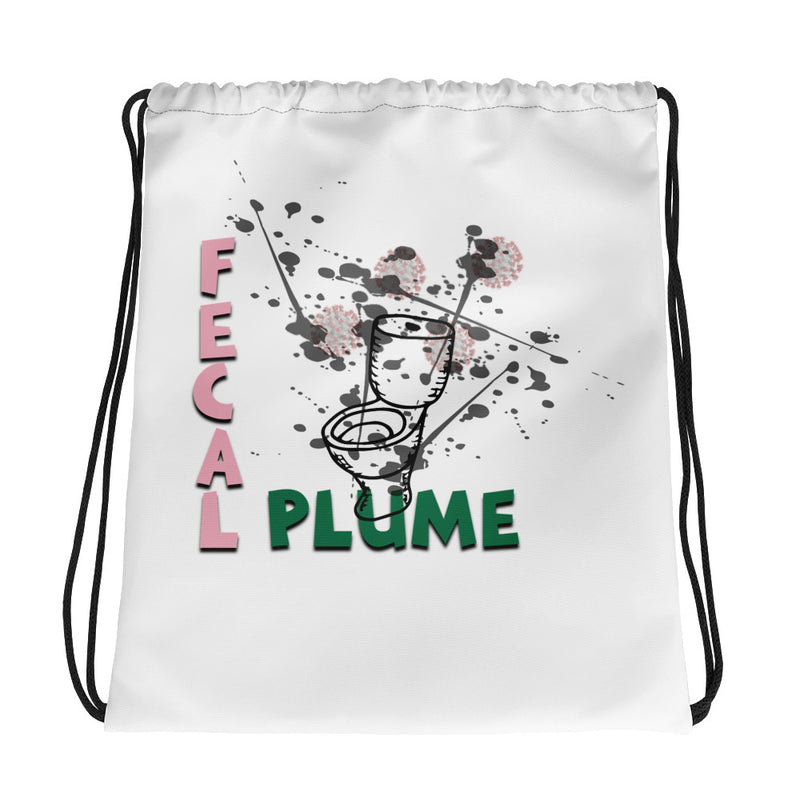 Fecal Plume Drawstring Bag
